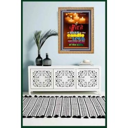 THE SPIRIT OF MAN IS THE CANDLE OF THE LORD   Framed Hallway Wall Decoration   (GWMS3355)   