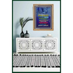 TRUE HEART   Large Frame Scriptural Wall Art   (GWMS3803)   "28x34"