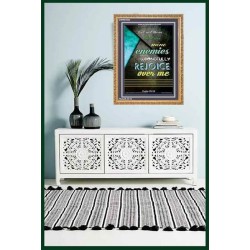 WRONGFULLY REJOICE OVER ME   Acrylic Glass Frame Scripture Art   (GWMS4555)   