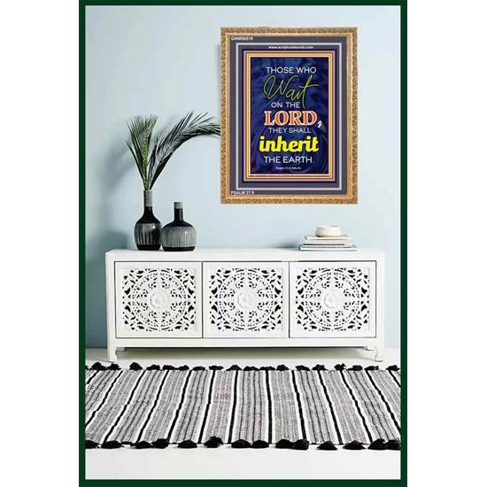 WAIT ON THE LORD   contemporary Christian Art Frame   (GWMS6519)   