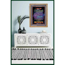 ACCORDING TO YOUR WORKS   Frame Bible Verse   (GWMS6778)   "28x34"
