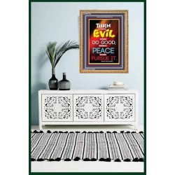 TURN FROM EVIL   Scripture Art   (GWMS6785)   "28x34"