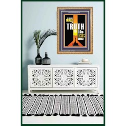 WALK IN THE TRUTH   Large Framed Scripture Wall Art   (GWMS9121)   "28x34"