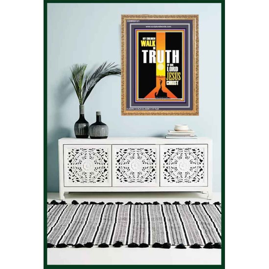 WALK IN THE TRUTH   Large Framed Scripture Wall Art   (GWMS9121)   