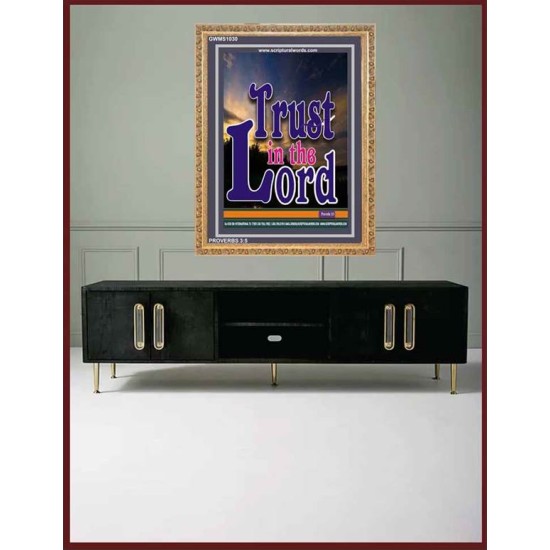 TRUST IN THE LORD   Christian Artwork Acrylic Glass Frame   (GWMS1030)   