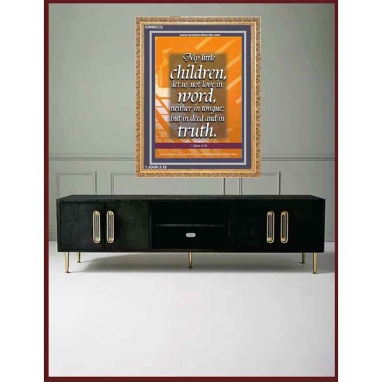 TRUE LOVE   Contemporary Christian Wall Art Acrylic Glass frame   (GWMS232)   