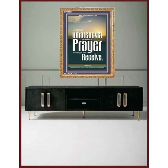 WHATSOEVER YOU ASK IN PRAYER   Contemporary Christian Poster   (GWMS306)   