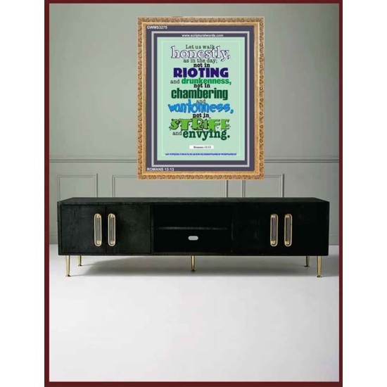 WALK HONESTLY   Christian Wall Dcor Frame   (GWMS3275)   