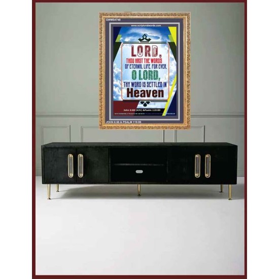 THE WORDS OF ETERNAL LIFE   Framed Restroom Wall Decoration   (GWMS4748)   