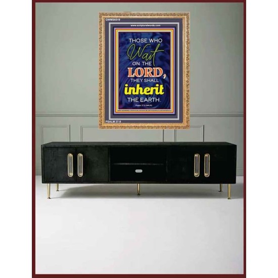 WAIT ON THE LORD   contemporary Christian Art Frame   (GWMS6519)   