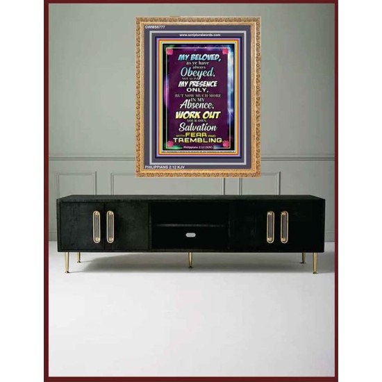 WORK OUT YOUR SALVATION   Christian Quote Frame   (GWMS6777)   