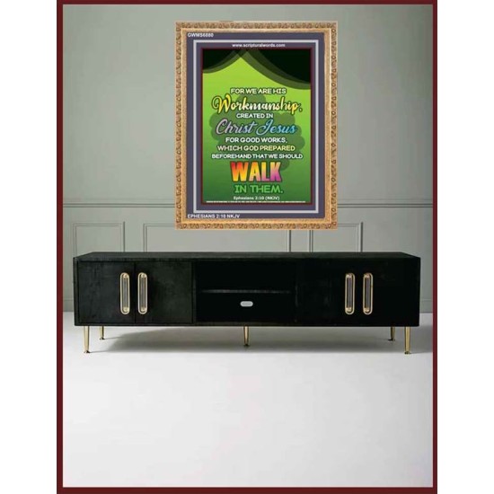 WE ARE HIS WORKMANSHIP   Acrylic Glass framed scripture art   (GWMS6880)   