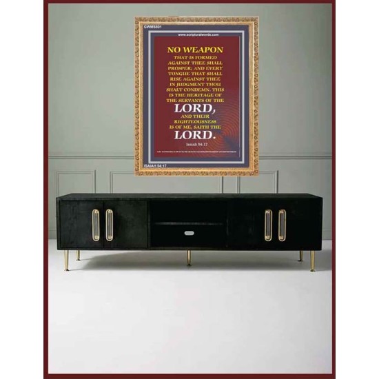 ABSOLUTE NO WEAPON    Christian Wall Art Poster   (GWMS801)   