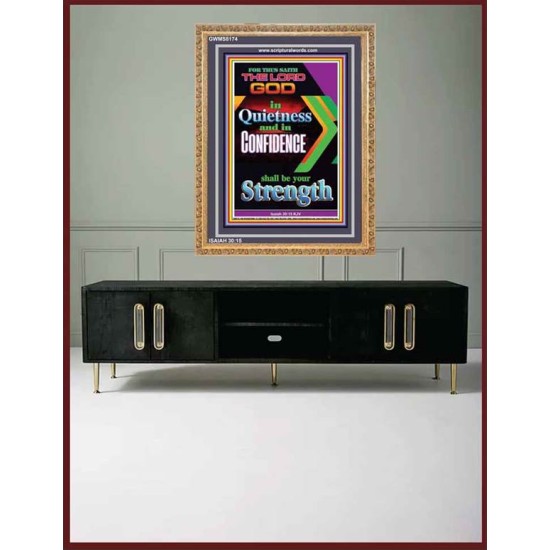 YOUR STRENGTH   Contemporary Christian Wall Art Acrylic Glass frame   (GWMS8174)   