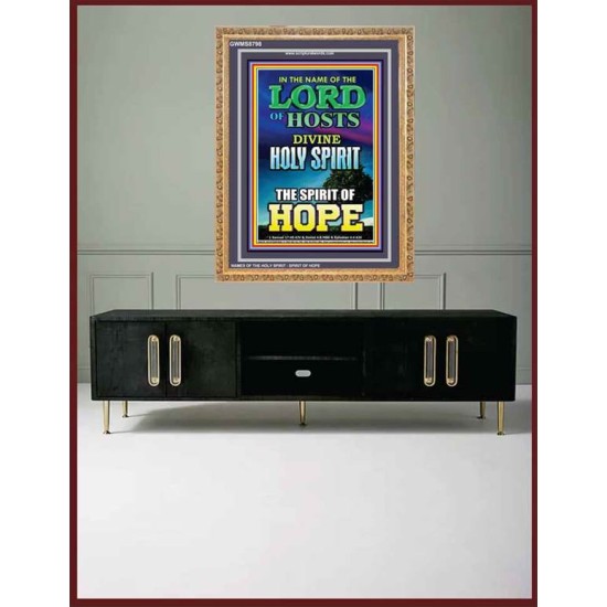 THE SPIRIT OF HOPE   Bible Verses Wall Art Acrylic Glass Frame   (GWMS8798)   