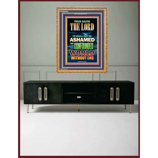 YE SHALL NOT BE ASHAMED   Framed Guest Room Wall Decoration   (GWMS8826)   