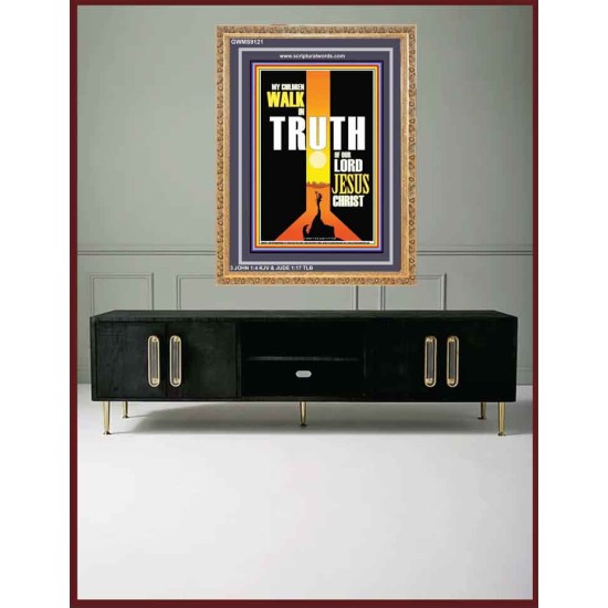 WALK IN THE TRUTH   Large Framed Scripture Wall Art   (GWMS9121)   