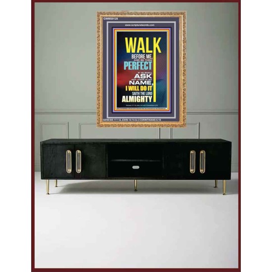 WALK BEFORE ME   Bible Verse Frames online   (GWMS9129)   