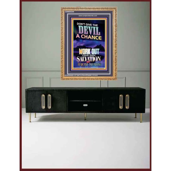 WORK OUT YOUR SALVATION   Bible Verses Wall Art Acrylic Glass Frame   (GWMS9209)   
