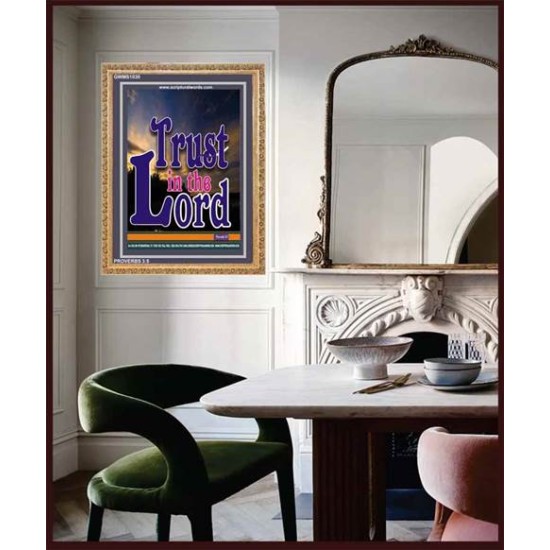 TRUST IN THE LORD   Christian Artwork Acrylic Glass Frame   (GWMS1030)   