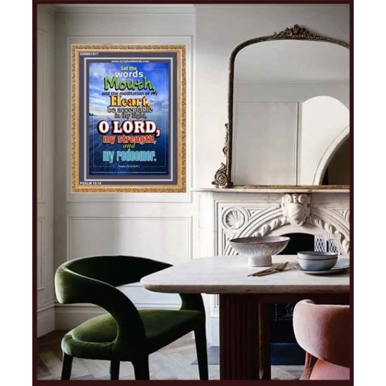 THE WORDS OF MY MOUTH   Bible Verse Frame for Home   (GWMS1917)   