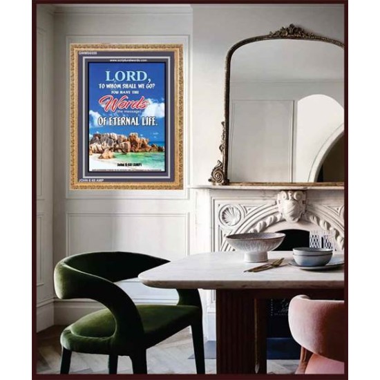 WORDS OF ETERNAL LIFE   Biblical Art Acrylic Glass Frame    (GWMS6559)   