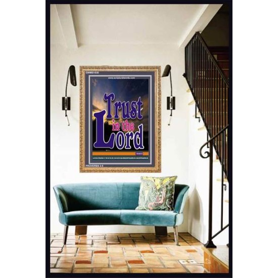 TRUST IN THE LORD   Christian Artwork Acrylic Glass Frame   (GWMS1030)   