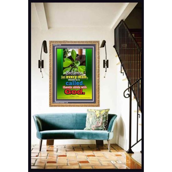 ABIDE WITH GOD   Large Frame Scripture Wall Art   (GWMS1926)   