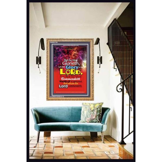 WHOM THE LORD COMMENDETH   Large Frame Scriptural Wall Art   (GWMS3190)   
