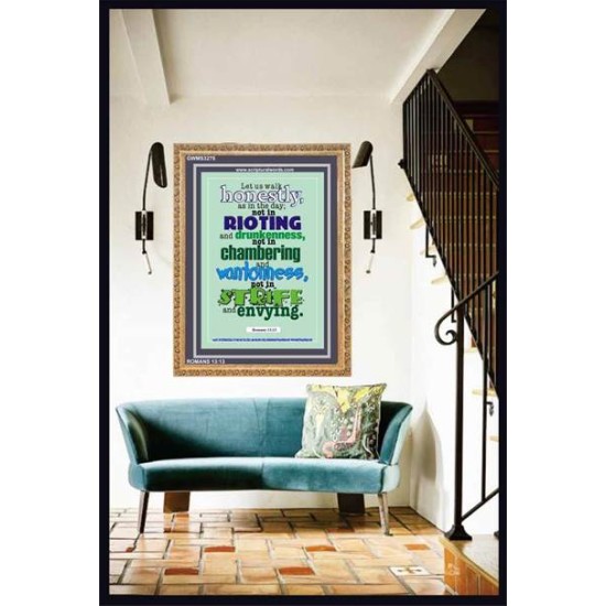 WALK HONESTLY   Christian Wall Dcor Frame   (GWMS3275)   