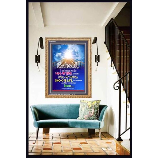 WAY OF LIFE   Biblical Art Acrylic Glass Frame   (GWMS3307)   