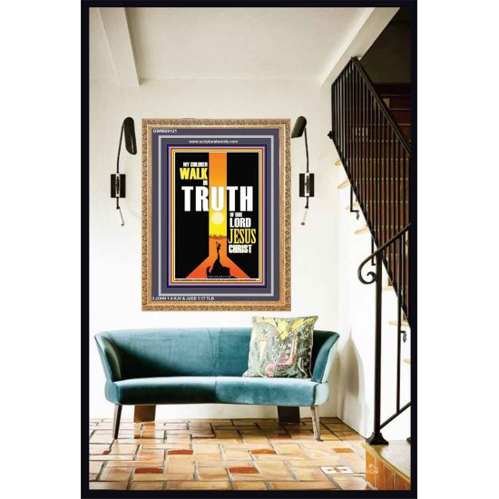 WALK IN THE TRUTH   Large Framed Scripture Wall Art   (GWMS9121)   