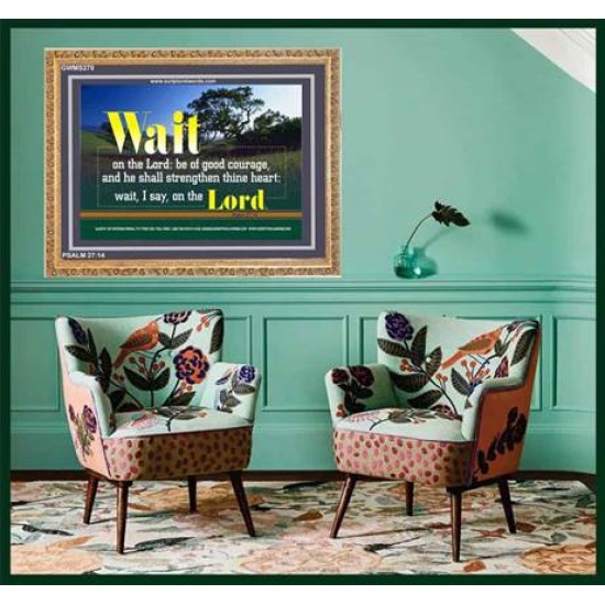 WAIT ON THE LORD   Contemporary Wall Decor   (GWMS270)   