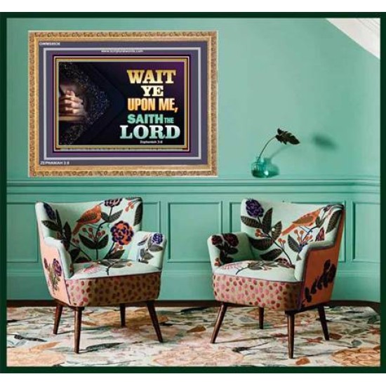 WAIT UPON THE LORD   Bible Scriptures on Forgiveness Acrylic Glass Frame   (GWMS8936)   