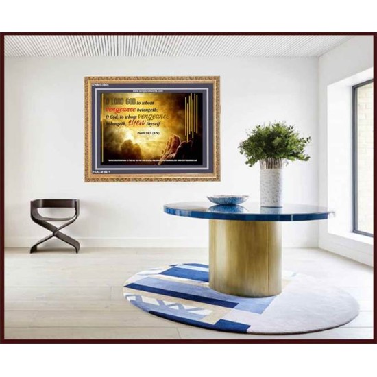 VENGEANCE BELONGS TO GOD   Acrylic Glass Frame Scripture Art   (GWMS3904)   