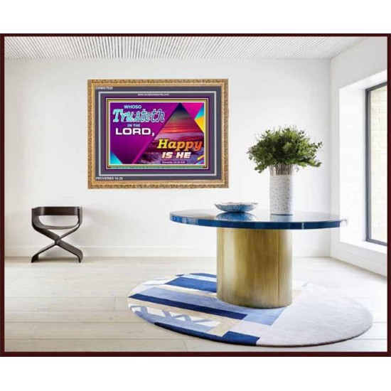 TRUST IN THE LORD   Framed Bedroom Wall Decoration   (GWMS7920)   