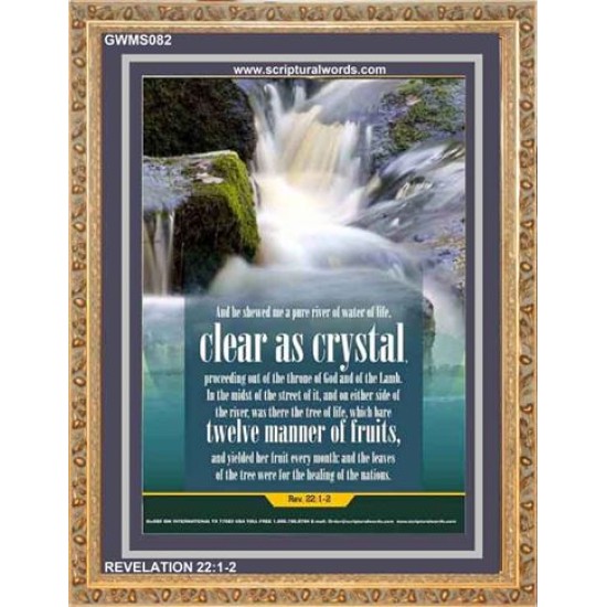 WATER OF LIFE   Christian Quotes Framed   (GWMS082)   