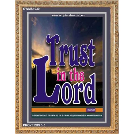 TRUST IN THE LORD   Christian Artwork Acrylic Glass Frame   (GWMS1030)   