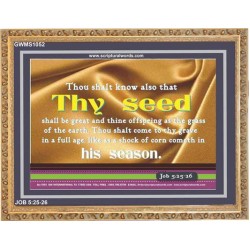 THY SEED SHALL BE GREAT   Framed Bible Verse Art   (GWMS1052)   