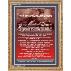 THE TEN COMMANDMENTS   Framed Business Entrance Lobby Wall Decoration    (GWMS1097)   