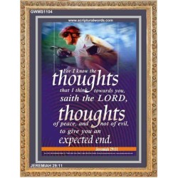 THE THOUGHTS OF PEACE   Inspirational Wall Art Poster   (GWMS1104)   