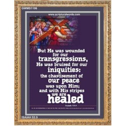 WOUNDED FOR OUR TRANSGRESSIONS   Inspiration Wall Art Frame   (GWMS1106)   