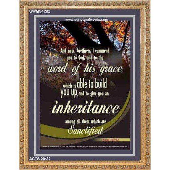 THE WORD OF HIS GRACE   Frame Bible Verse   (GWMS1282)   