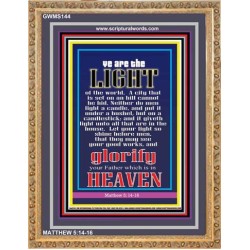 YOU ARE THE LIGHT OF THE WORLD   Bible Scriptures on Forgiveness Frame   (GWMS144)   