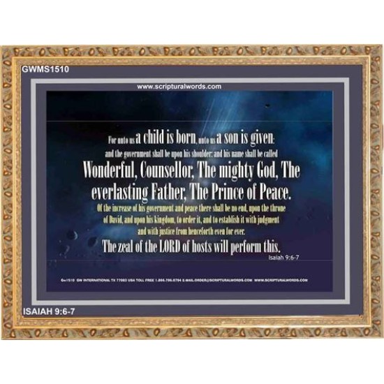 WONDERFUL, COUNSELLOR   Custom Framed Bible Verses   (GWMS1510)   