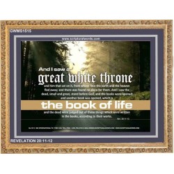 A GREAT WHITE THRONE   Inspirational Bible Verse Framed   (GWMS1515)   "34x28"