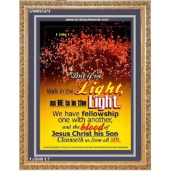 WALK IN THE LIGHT   Frame Bible Verses Online   (GWMS1674)   "28x34"