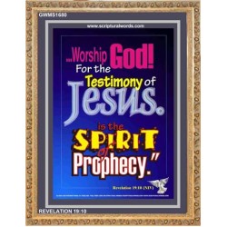WORSHIP GOD   Bible Verse Framed for Home Online   (GWMS1680)   