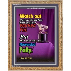 WATCH OUT   Framed Scriptural Dcor   (GWMS1696)   "28x34"