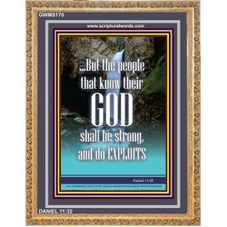 THE PEOPLE THAT KNOW THEIR GOD SHALL BE STRONG   Religious Art Frame   (GWMS170)   